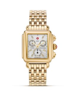 Michele Deco Day Diamond Accented Watch Head and Straps