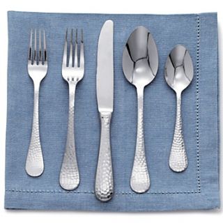 Wallace Continental Hammered 78 Piece Stainless Steel Flatware Set