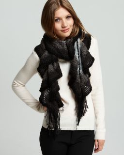 Echo Tipped Crochet Ruffle Scarf