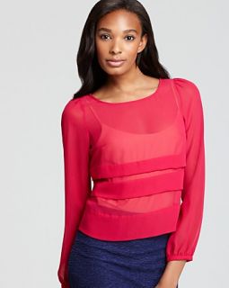 bcbgeneration blouse tiered long sleeve price $ 78 00 color red berry