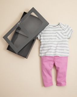 girls stripe tee jean set sizes 0 9 months price $ 79 00 color heather