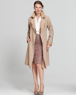 Rachel Roy Reversible Trench Coat & Boucle Side Zip Pencil Skirt