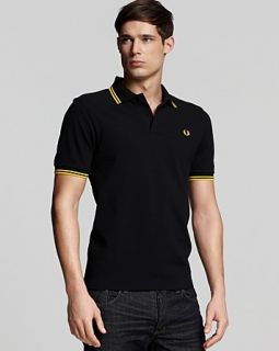 fred perry tipped logo polo price $ 85 00 color black bright yellow