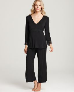 josie mya 3 4 sleeve pj set price $ 88 00 color black size large