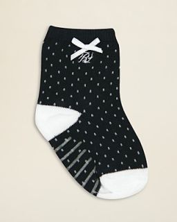 Ralph Lauren Childrenswear Infant Girls Pindot Crew Socks   Sizes 6
