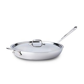 All Clad Stainless Steel 13 French Skillet with Loop & Lid