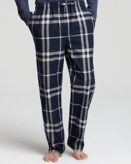 burberry check cotton pj pants price $ 110 00 color navy size small