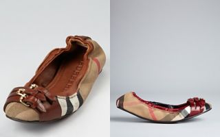 Burberry Ballerina Flats   Bridle Housecheck Falcony_2