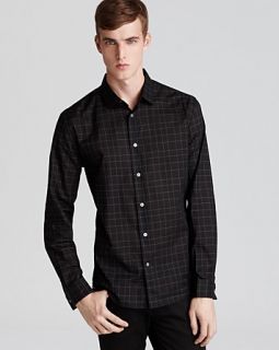 check sport shirt slim fit price $ 148 00 color black size select size
