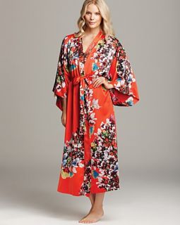 natori erdene printed robe price $ 180 00 color red jasper size x