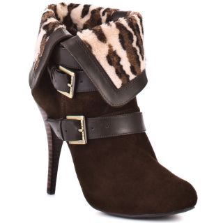 Guess Shoes Brown Fur Shoes   Guess Footwear Brown Fur