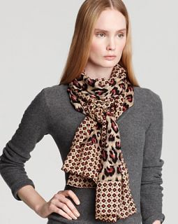 tory burch wray combo scarf price $ 185 00 color new camel quantity 1
