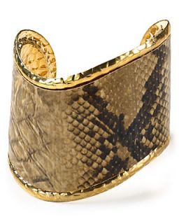 Kenneth Jay Lane Polished Snakeskin Printed Cuff