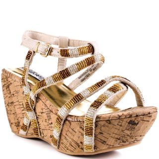 Champagne Wedge Shoes   Champagne Wedge Footwear