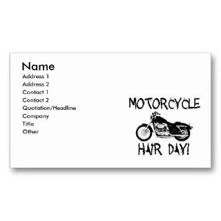 Motorcycle Hair Day Business Card