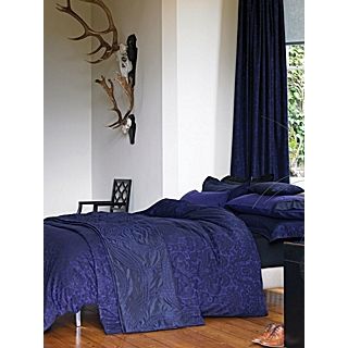 Bedeck Meriem bed linen range in midnight blue   