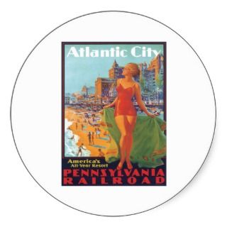 Atlantic City New Jersey ~ Pennsylvania Railroad Sticker