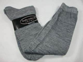 Kathy Ireland Made USA Knee High Gray Socks New