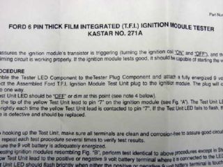 New Kastar Ford 6 Pin Ignition Module TFI Testor Kit