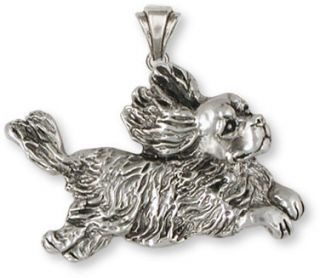 King Charles Spaniel Pendant Sterling Silver Jewelry KC16
