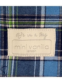 Mini Vanilla Boy`s traditional cotton check pyjamas Blue   