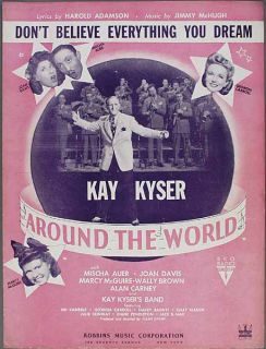 Kay Kyser DonT Believe Everything You Dream Adamson McHugh Around The