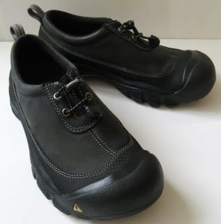 130 Keen Black Leather Pro Work Trail Shoes Excellent Womens Sz 8 5