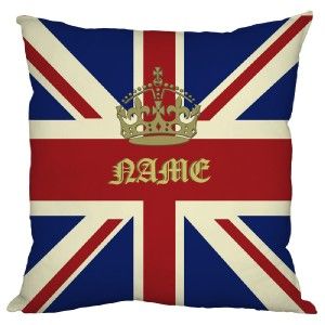Personalised Royal Union Jack Gift Cushion Present