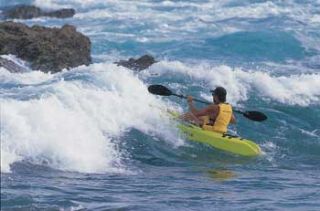 The Frenzy is stable enough for kayaking in the surf.