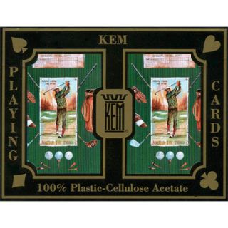 KEM Plastic Playing Cards Canasta Green Golf Bridge Reg