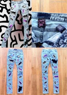 Keith Haring Patricia Field Icon Patch Jeans Sz 1 $280