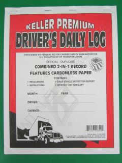 JJ Keller 705LD Two in One Drivers Daily Log Book with Detailed Dvir