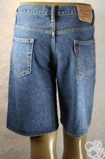 Levis Jeans 550 Relaxed Fit Stone Wash Medium Blue Denim Mens Shorts