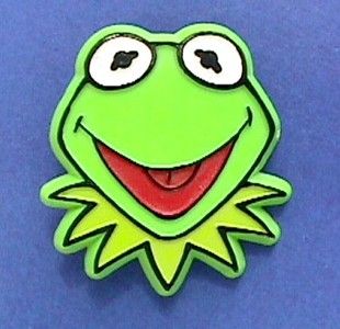 Kermit The Frog 1979 Vintage Pin Jim Henson Muppets Lapel Brooch