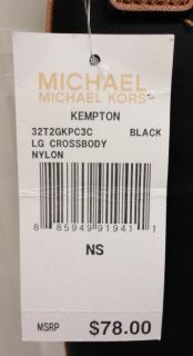Michael Kors Black Nylon Kempton Crossbody Purse Bag MSRP $78