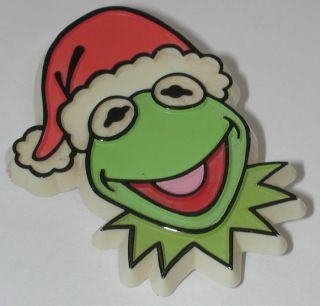 Kermit The Frog Christmas Holiday Pin Vintage Henson Associates 1979