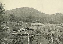 Confederate position at the Battle of Kennesaw Mountain.