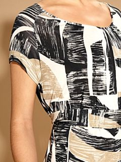 Weekend MaxMara Osmio abstract print dress Grey   
