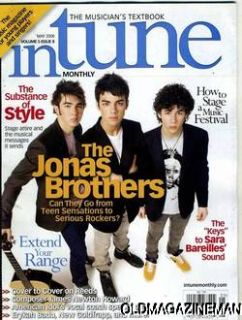 In Tune Magazine The Jonas Brother Nick Kevin Joe May 2008