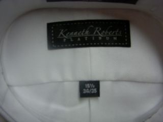 Kenneth Roberts Platinum French Cuff White Shirt 15 5