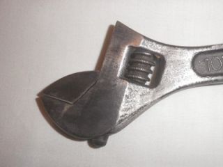 Vintage Snap On (Blue Point) 10 Adjustable Wrench   Kenosha Wisconsin