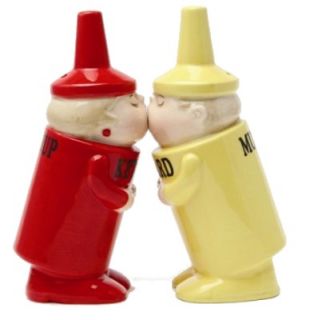 Ketchup and Mustard Magnetic Salt Pepper Shakers