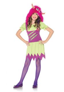 Wanda Green Purple Pink Monster Outfit Kids Halloween Costume