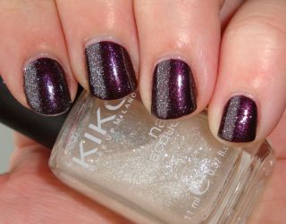 Kiko Make Up Nail Polish 228 Varnish Sparkle Touch Transparent Glitter