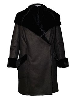 Chesca Faux shearling coat Black   