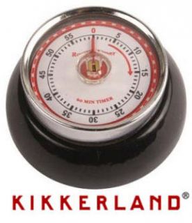 Kitchen Timer 60 Minute Magnetic Black Refrigerator Magnet Kikkerland