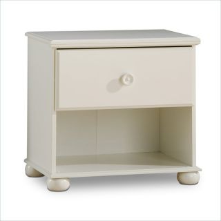 South Shore Sand Castle Kids Night Table Pure White Finish Nightstand