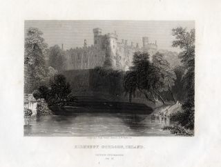 Antique Print Kilkenny Castle Ireland Payne 1845