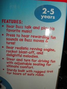 HTF NIB Kiddieland Buzz Lightyear Space Trike tricycle Toy Story 3/ 3