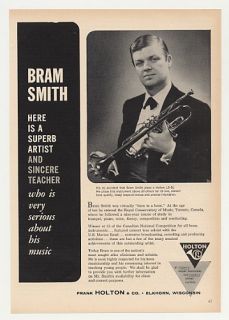 1964 Bram Smith Holton lb 50 Trumpet Photo Print Ad